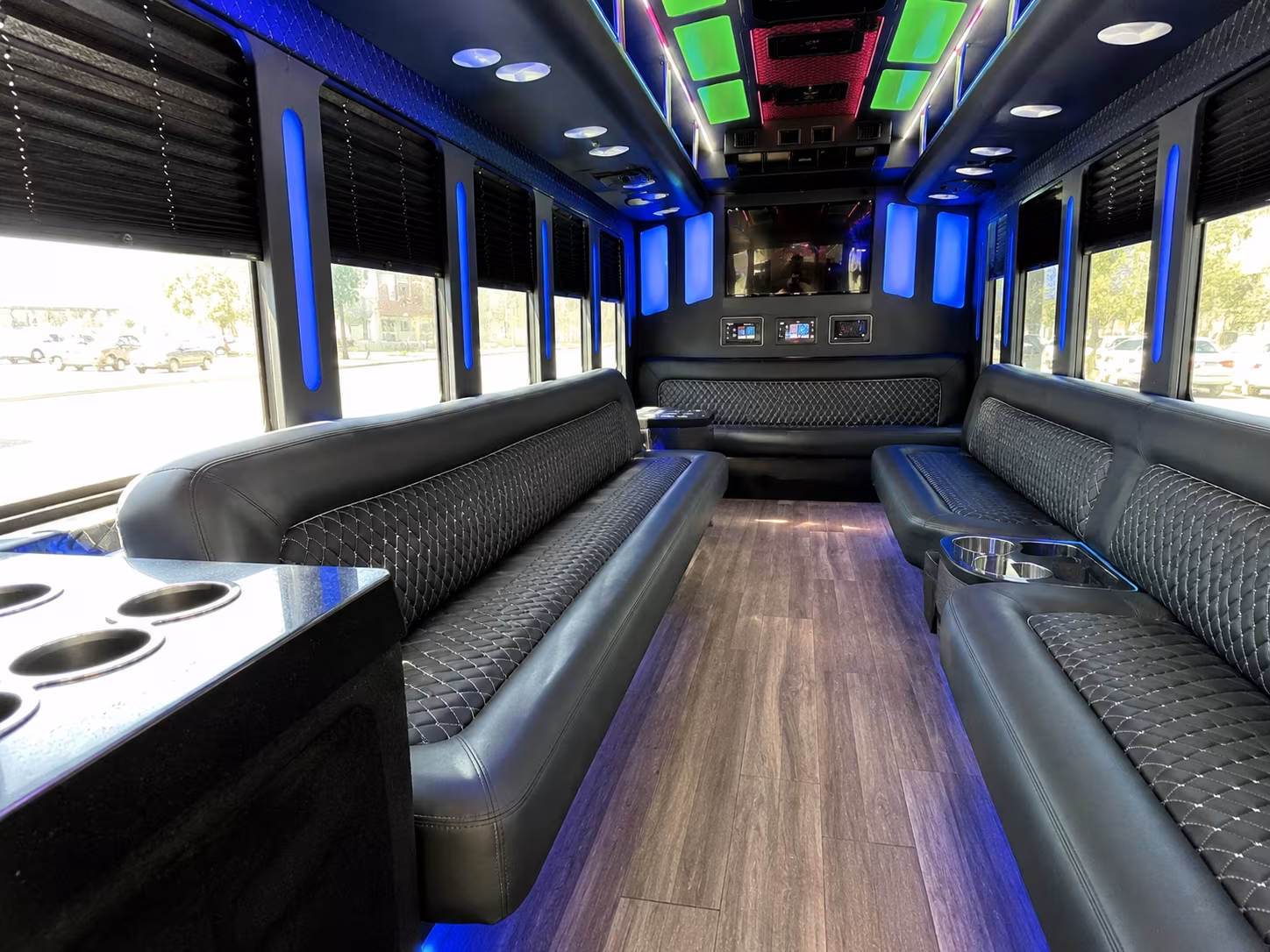 st joseph 15 passenger party bus inside