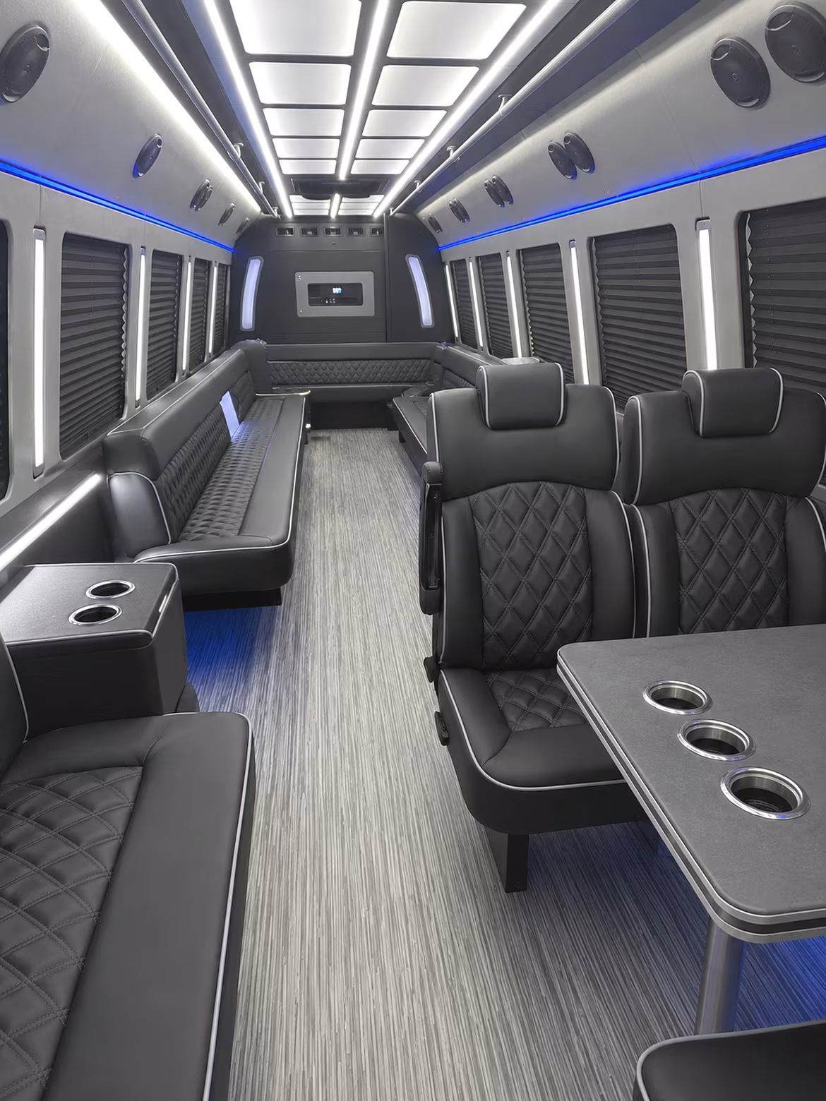st joseph 25 passenger party bus inside