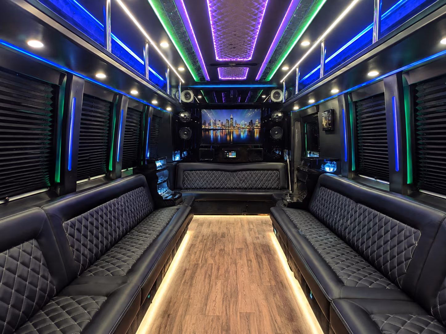 st joseph 25 passenger party bus interior