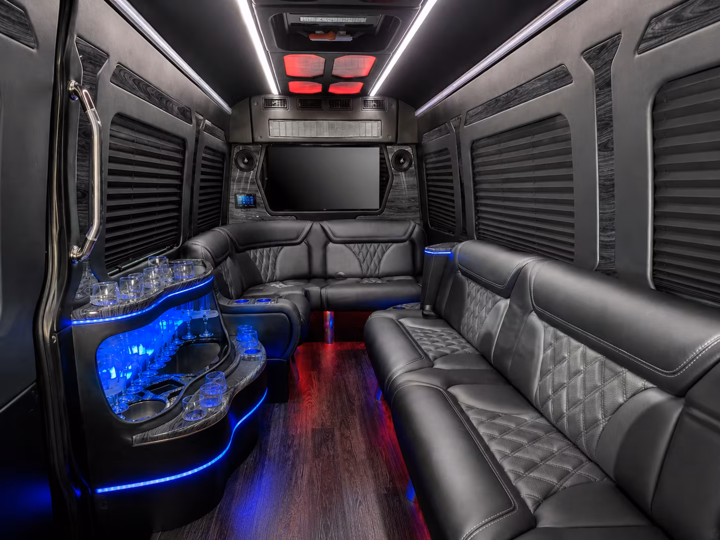 st joseph 40 passenger party bus inside