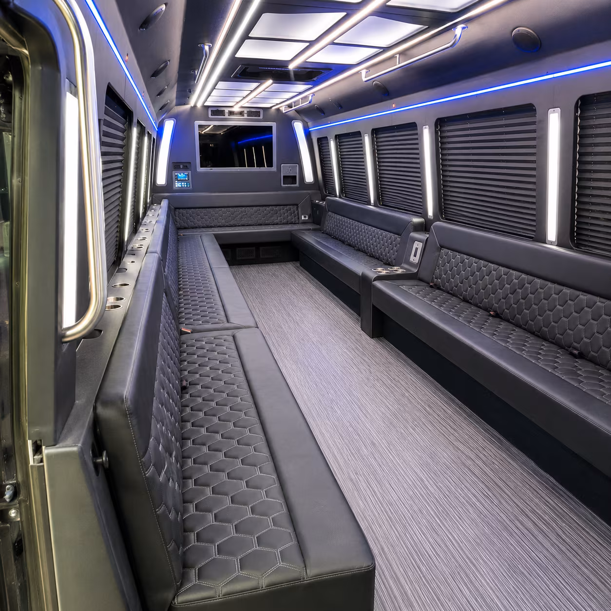 st joseph 40 passenger party bus interior
