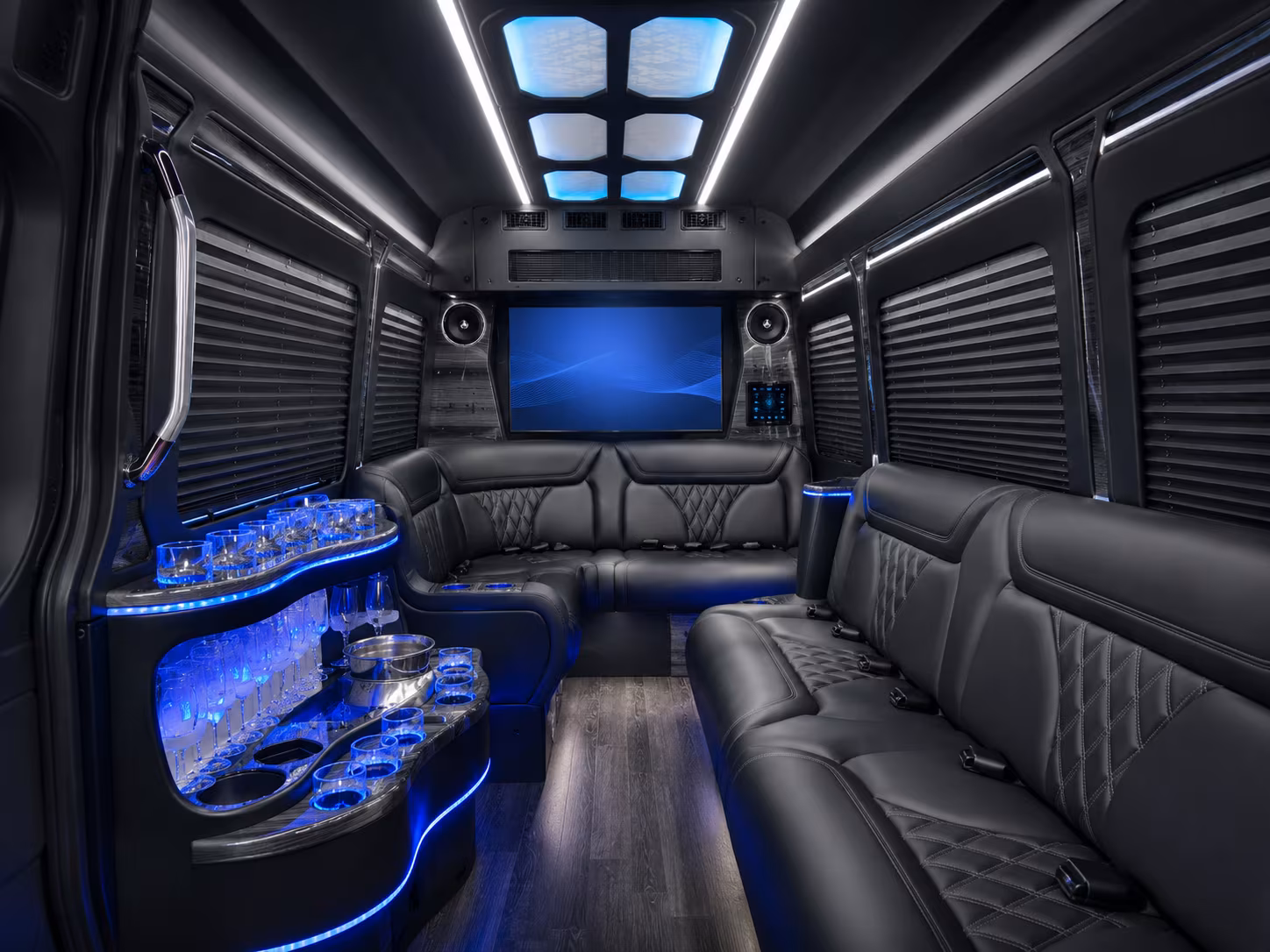 st joseph 50 passenger party bus interior