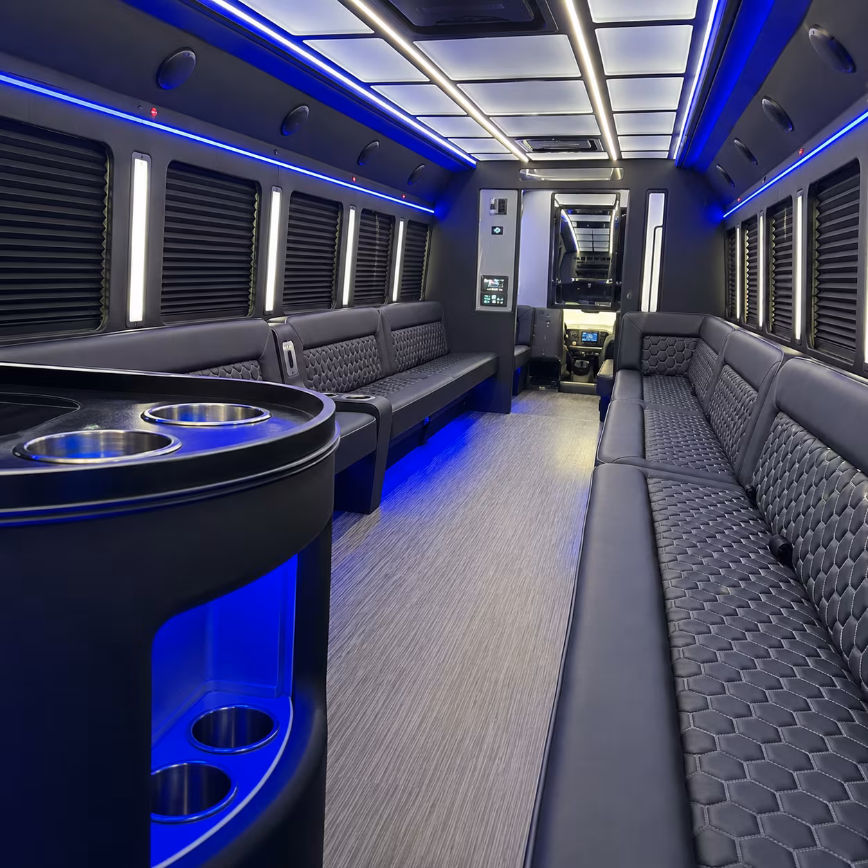 st joseph party bus rental interior